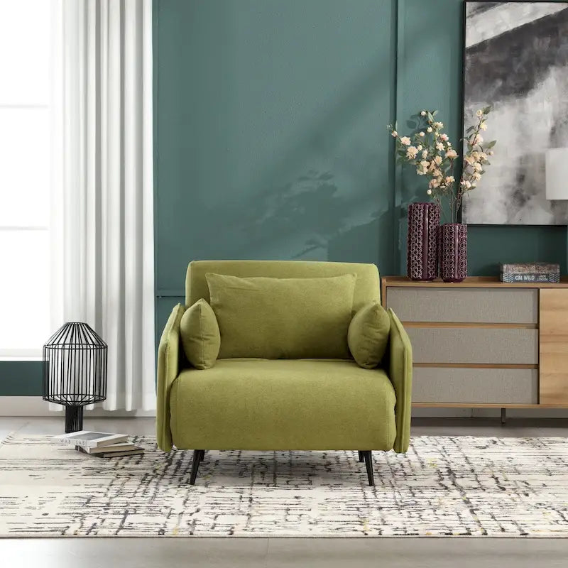 Fauteuil convertible en lin — De fauteuil simple à lit d'appoint