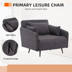 Fauteuil convertible en lin — De fauteuil simple à lit d'appoint