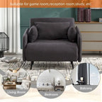 Fauteuil convertible en lin — De fauteuil simple à lit d'appoint