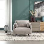 Fauteuil convertible en lin — De fauteuil simple à lit d'appoint