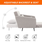 Fauteuil convertible en lin — De fauteuil simple à lit d'appoint