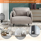 Fauteuil convertible en lin — De fauteuil simple à lit d'appoint