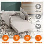 Fauteuil convertible en lin — De fauteuil simple à lit d'appoint