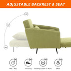 Fauteuil convertible en lin — De fauteuil simple à lit d'appoint