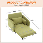 Fauteuil convertible en lin — De fauteuil simple à lit d'appoint