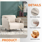Fauteuil convertible en lin — De fauteuil simple à lit d'appoint