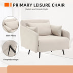 Fauteuil convertible en lin — De fauteuil simple à lit d'appoint