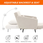 Fauteuil convertible en lin — De fauteuil simple à lit d'appoint