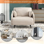 Fauteuil convertible en lin — De fauteuil simple à lit d'appoint