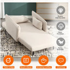 Fauteuil convertible en lin — De fauteuil simple à lit d'appoint